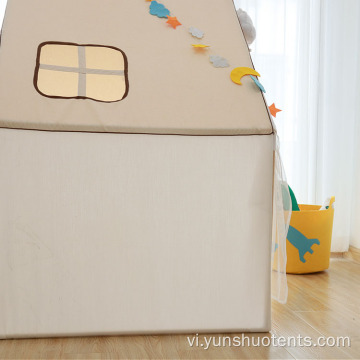 Lều giường chơi trong nhà bằng vải cotton cho trẻ em